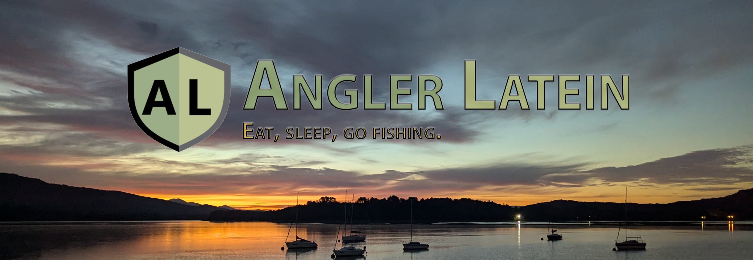 Angler Latein - Eat, sleep, go fishing.